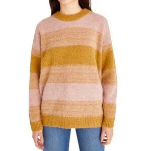 Madewell Otis Space Dye Pullover Sweater Size XL Pink Oyster Alpaca Wool Blend